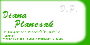 diana plancsak business card